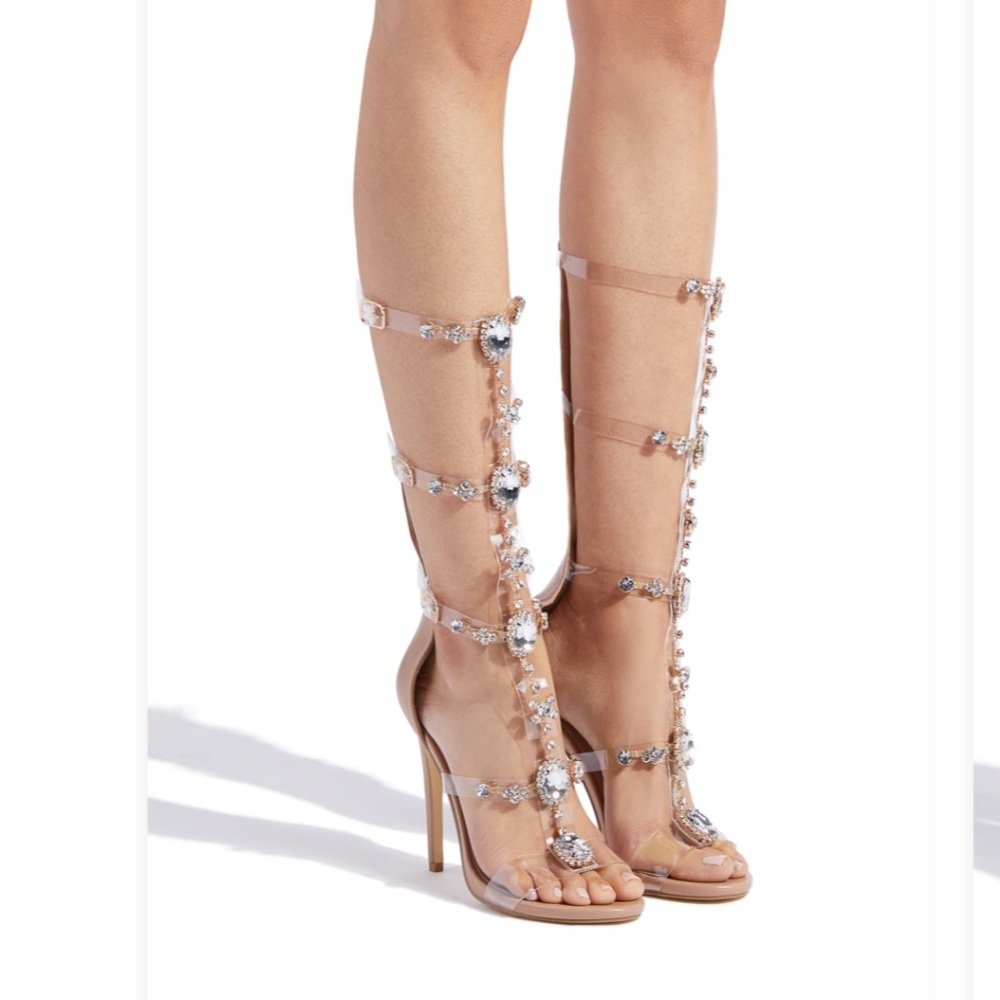 Charlotte jeweled gladiator heels